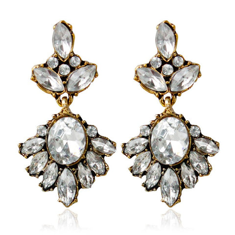 Vintage Crystal Dangle Earrings