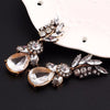 Crystal Leaves Drop Earrings