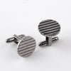 Round Striped Cufflinks