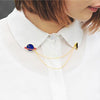 Planet & Lightening Collar Pin