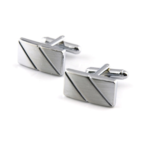 Diagonal Lines Rectangle Cufflinks