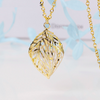 Crystal in Leaf Pendant Chain