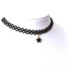 Star Pendant Black Velvet Choker