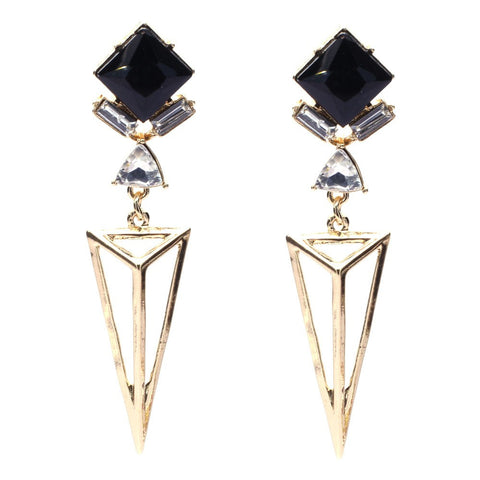 Inverted Pyramid Drop Earrings