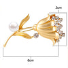 Flower with Pearl Brooch