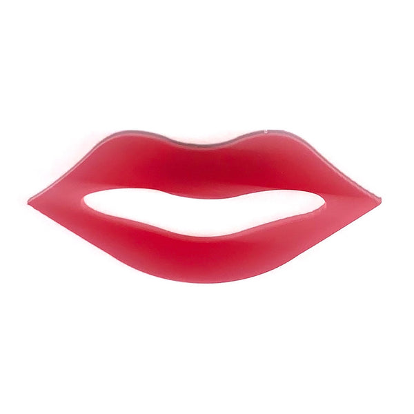 Bright Red Lips Pin Brooch