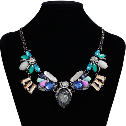 Abstract Crystals Necklace