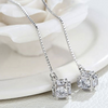 Cubic Crystal Tassel Earrings