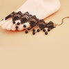 Vintage Lace & Bead Anklet