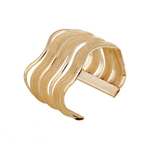 Hollowed Waves Cuff Bracelet