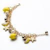 Lemon Stars & Crystal Charms Bracelet