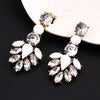 Crystal Leaves Drop Earrings