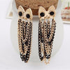 Owl Tassel Drop Earrings