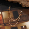 Scissors Chain-Link Brooch