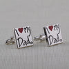 I Love My Dad Square Cufflinks