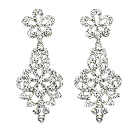 Cluster Flowers Dangle Earrings