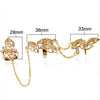 Kissing leaves Chain Link Ring