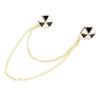 Two Trapezium Chain-Link Brooch