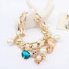 Teddy Bear & Crystal Charms Bracelet