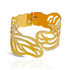 Hollow Touching Leaves Cuff