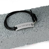 NEVER NEVER GIVE UP Inspirational Leather Bracelet