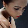 Square Emerald Princess Earrings