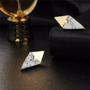 Geometric Marble Stud Earrings