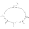 Leaves Dangle Charms Layered Anklet