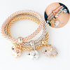 Elephant Charms 3Pc Bracelet