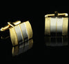 Golden Bars Rectangle Cufflinks