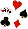 Ace of Clubs/Diamonds Poker Cards Collar Pin