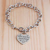 YOU ARE MY SUNSHINE Engraved Heart Charms Bracelet