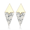 Geometric Marble Stud Earrings
