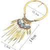 Bohemian Feather & Tassel Torque