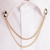 Two Trapezium Chain-Link Brooch