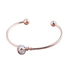 Crystal Charm Cuff Bracelet