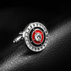 Crystal Studded Round Cufflinks