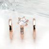 Imitiation Solitaire Wedding Rings Set