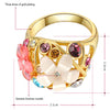 Big Flower Crystal Ring