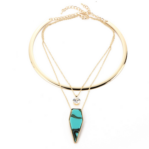 Natural Stone & Crystal Chain