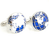 World Globe Design Cufflinks