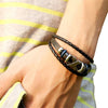 Cross Sign Leather Bracelet