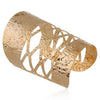 Criss Cross Cylindrical Cuff Bracelet