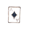 Ace of Clubs/Diamonds Poker Cards Collar Pin