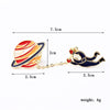 Planet & Spaceman Collar Pin