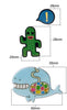 Whale & Cactus Man Pin Set