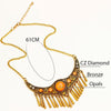 Metal Fringes Vintage Necklace