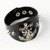 Anchor with Rivets Leather Bracelet