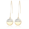 Geometric Marble Drop Earrings