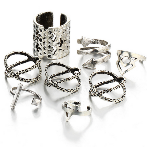 Bohemian Style Rings Set